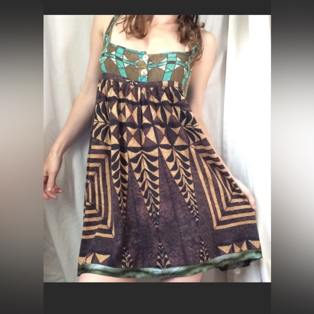 Free People Tribal Wood Nymph Dress